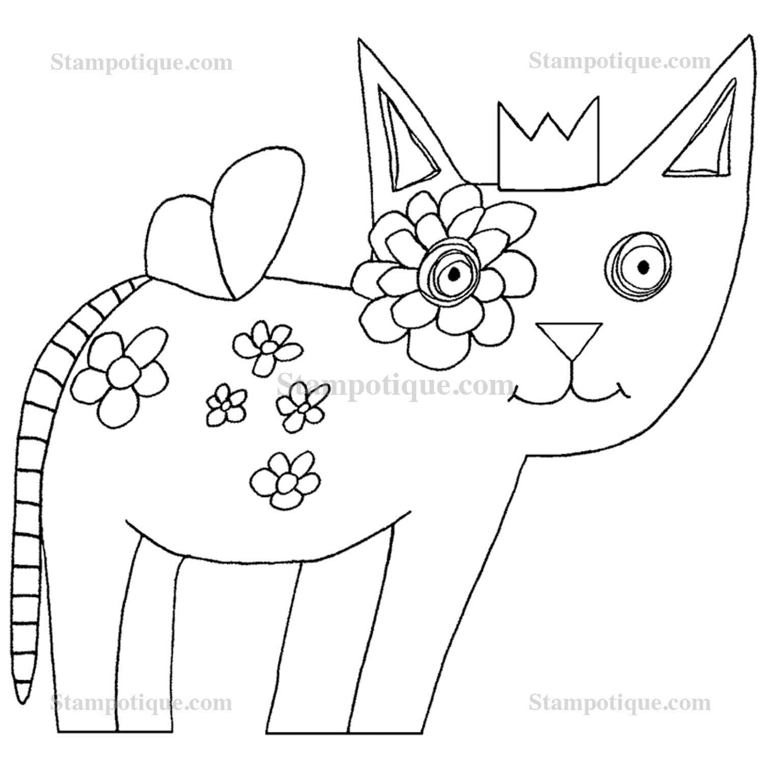Stampotique - Feline (wood mount)
