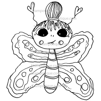 Stampotique - Butterfly Lily (wood mount)