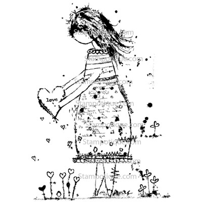 Stampotique - Wonderland Girl (cling mount)