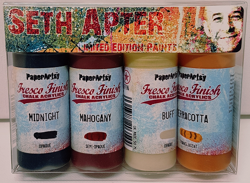 PaperArtsy Fresco Finish Chalk Acrylic paint. Seth Apter Set #1