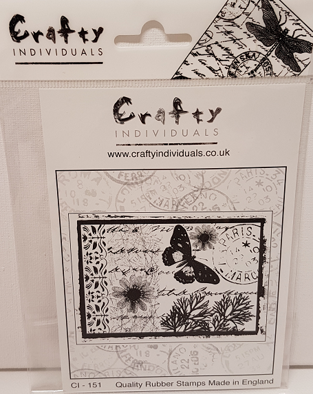 Crafty Individuals Rubber Stamp - Parisian Butterfly