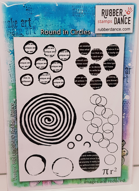 Rubber Dance Unmounted Red Rubber Stamp - Round In Circles
