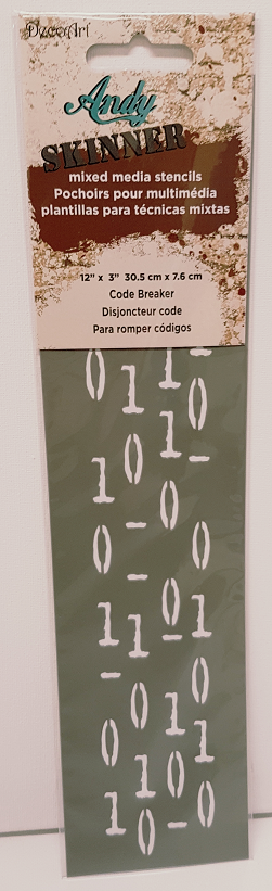 DecoArt - Andy Skinner stencil 12x3 - Code Breaker