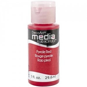 DecoArt Media Fluid Acrylic - Pyrrole Red