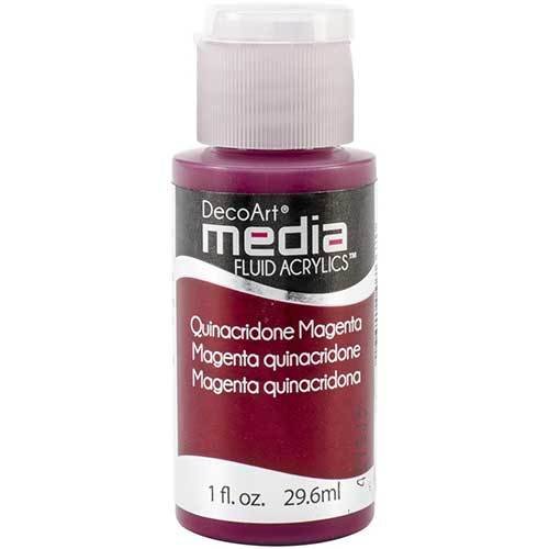 DecoArt Media Fluid Acrylic - Quinacridone Magenta