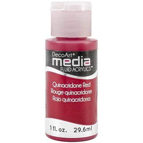DecoArt Media Fluid Acrylic - Quinacridone Red