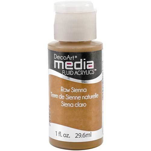 DecoArt Media Fluid Acrylic - Raw Sienna