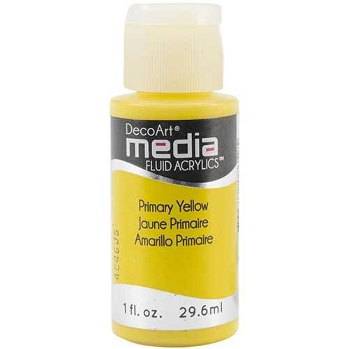 DecoArt Media Fluid Acrylic - Primary Yellow