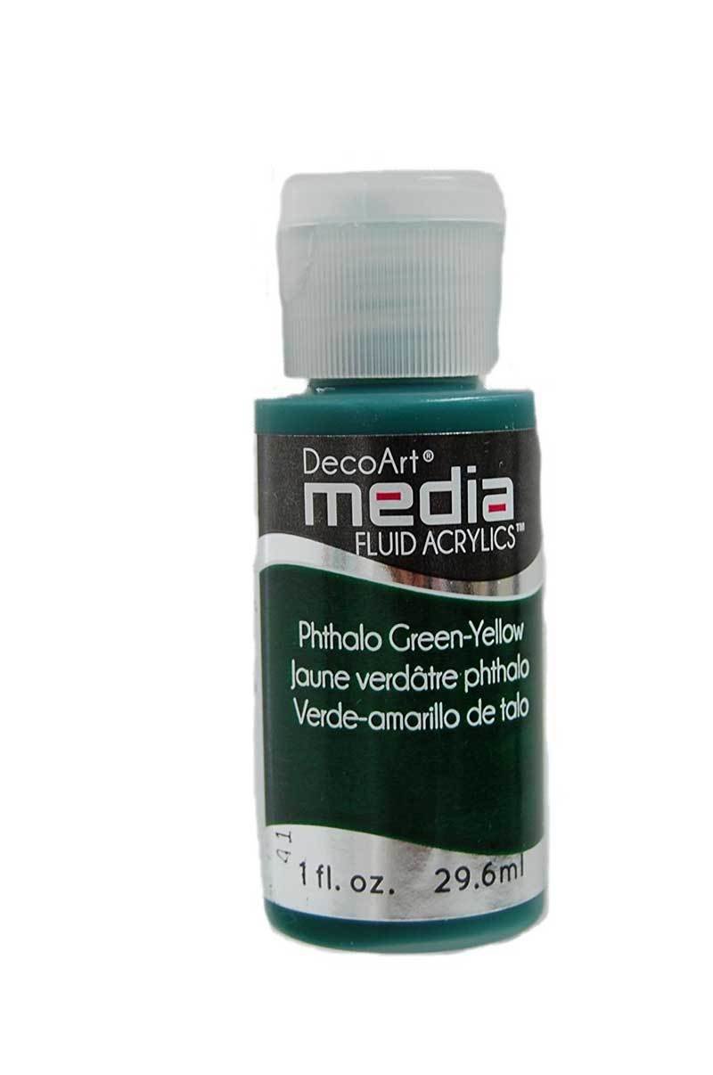 DecoArt Media Fluid Acrylic - Phthalo Green-Yellow