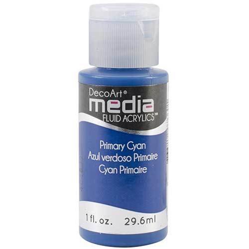 DecoArt Media Fluid Acrylic - Primary Cyan