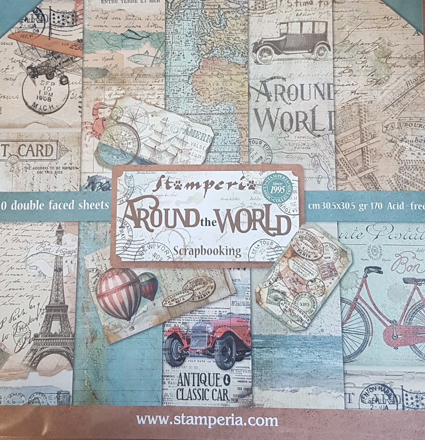 Stamperia Around The World 12 x 12 paper pack