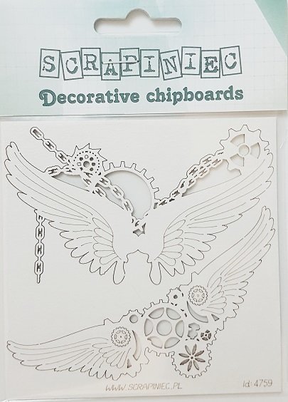 Steampunk - Flying hearts - Small chained wings
