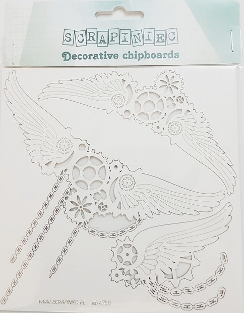 Steampunk - Flying hearts - Big chained wings