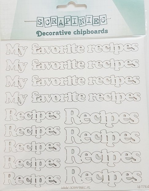My Favorite Recipes set of words