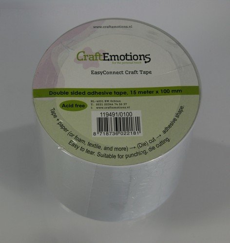 Craft Emotions Double Sided Craft Tape 100mm x 15m