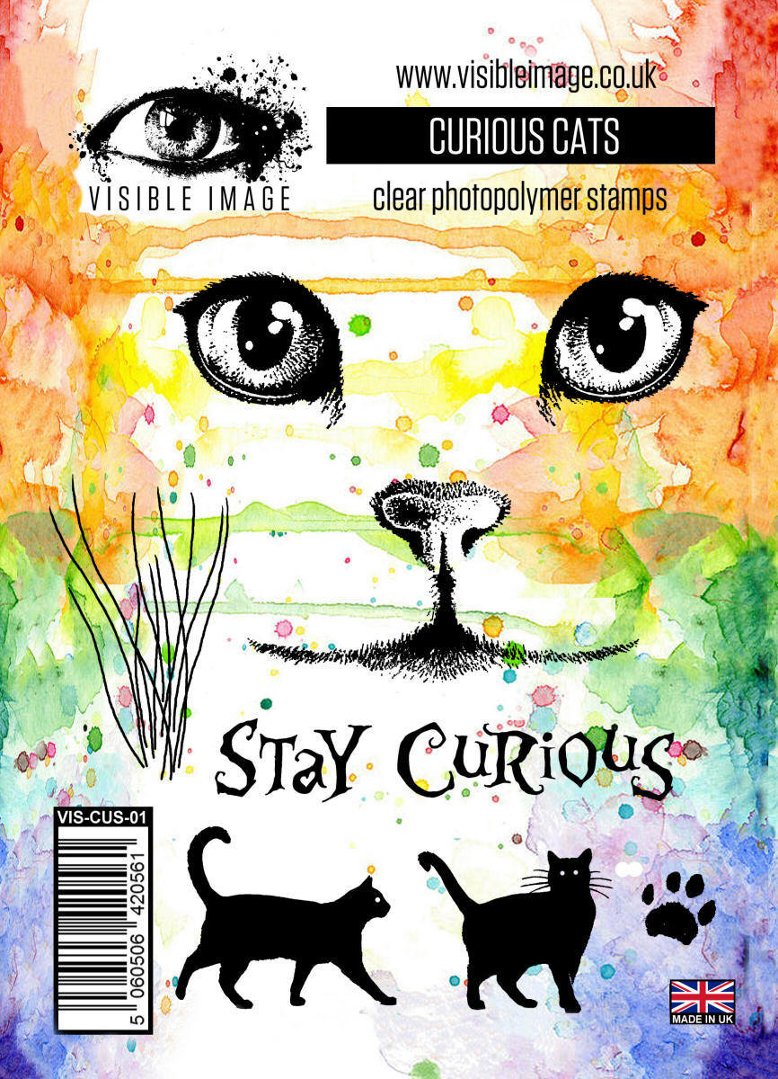 Visible Image Photopolymer stamp - Curious Cats