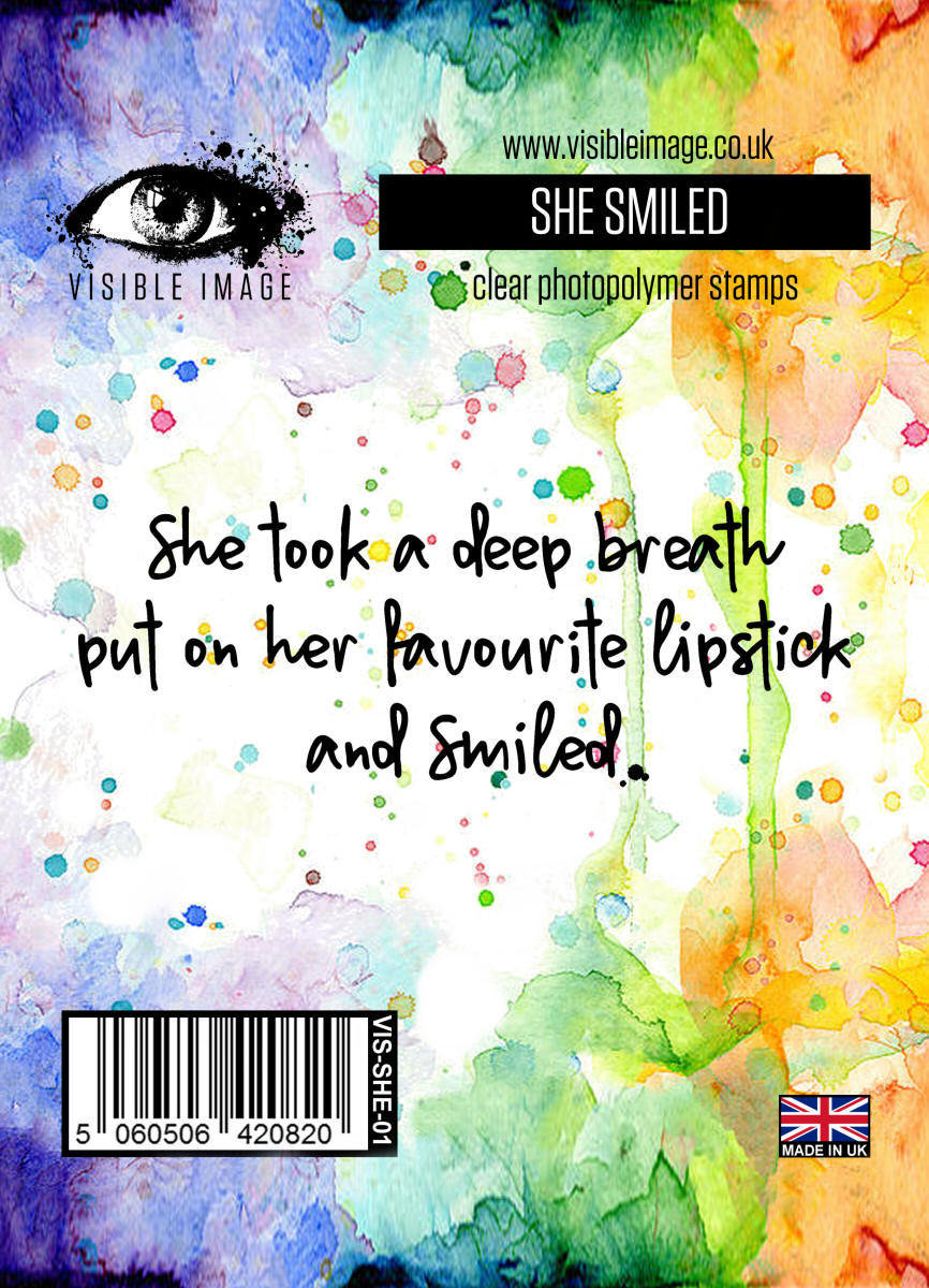 Visible Image Photopolymer stamp - She Smiled
