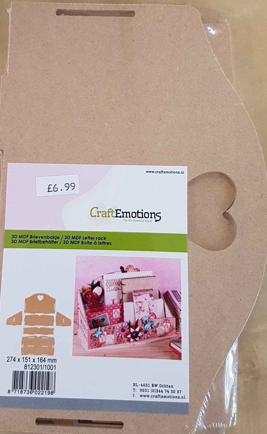 3D MDF Letter Rack kit