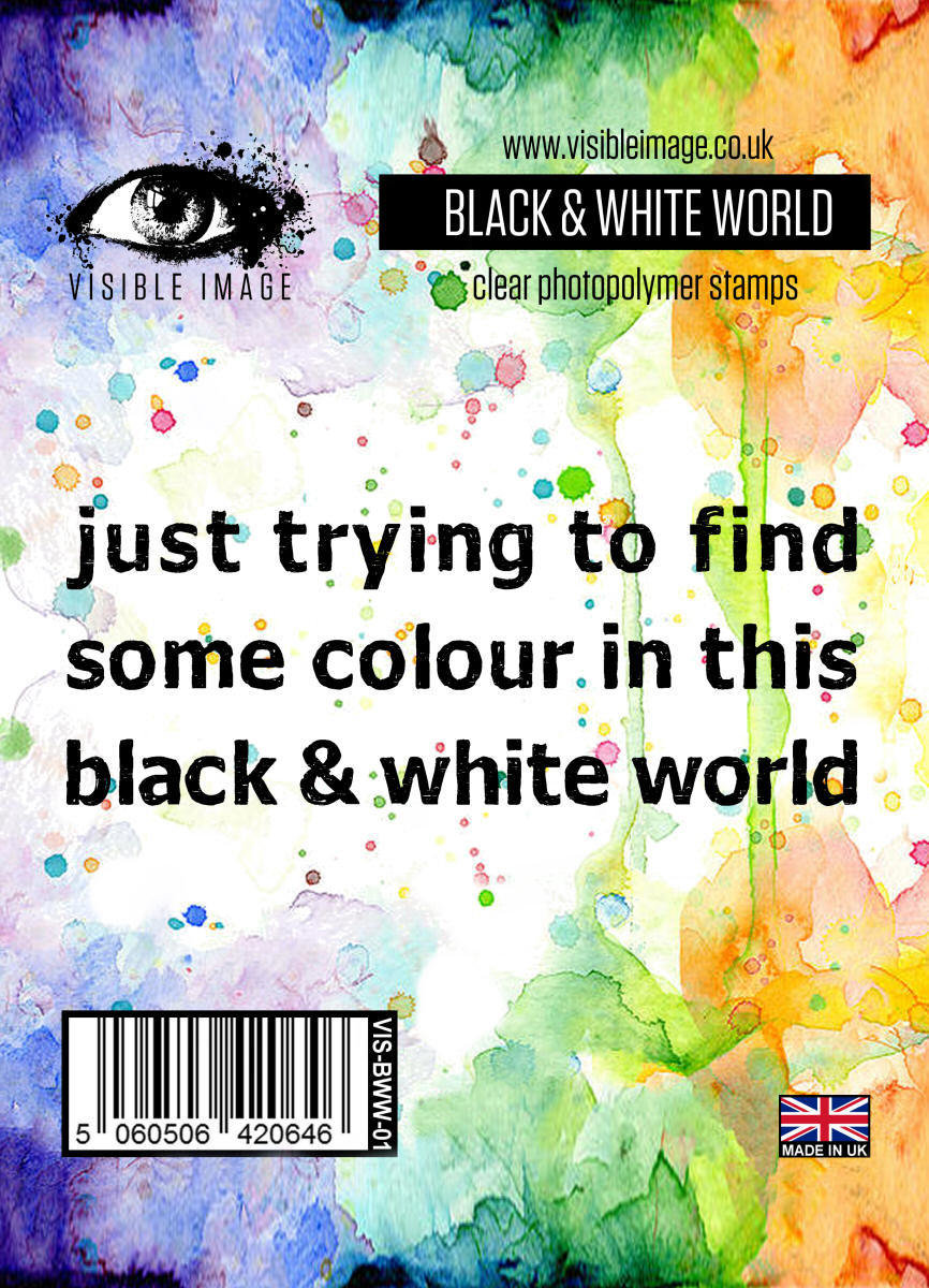 Visible Image Photopolymer stamp - Black &amp; White World