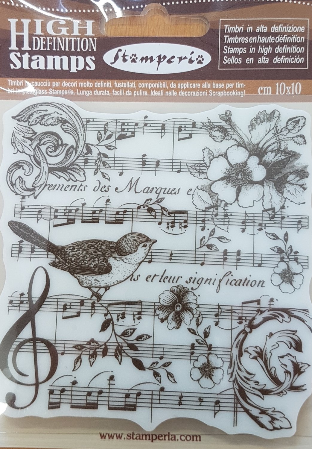 Stamperia stamp - Musical Notes Bird
