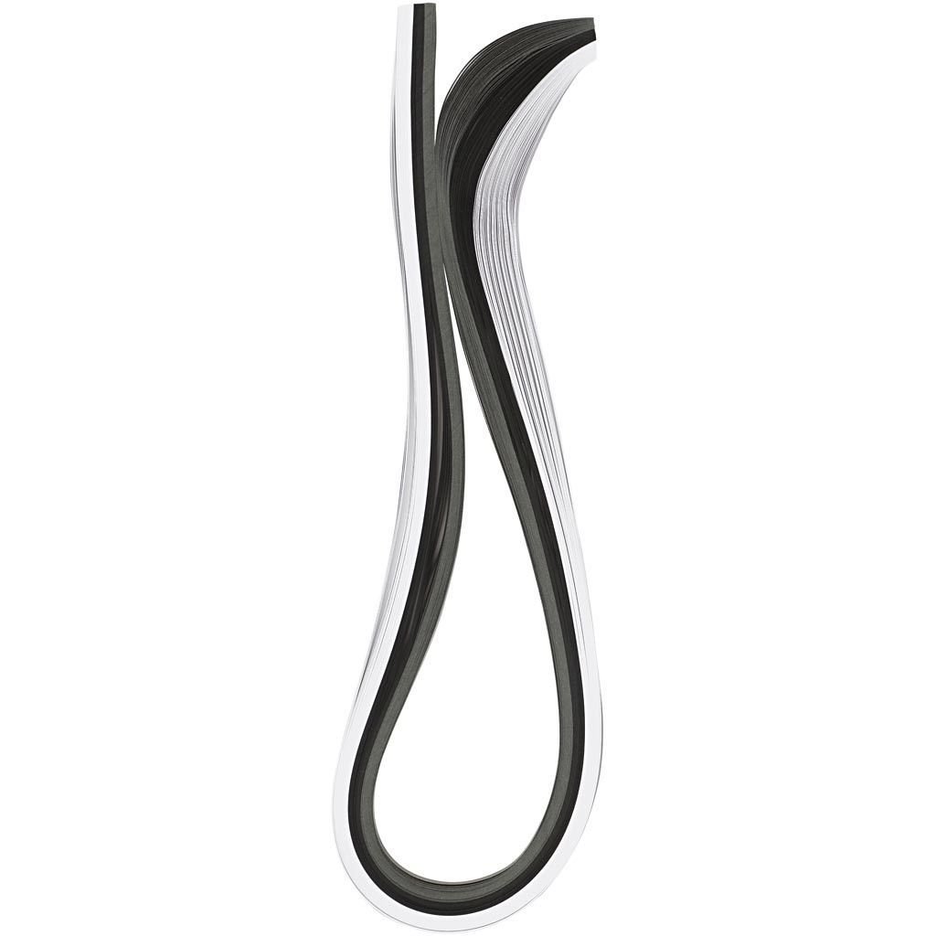 Quilling papers - black, white and grey