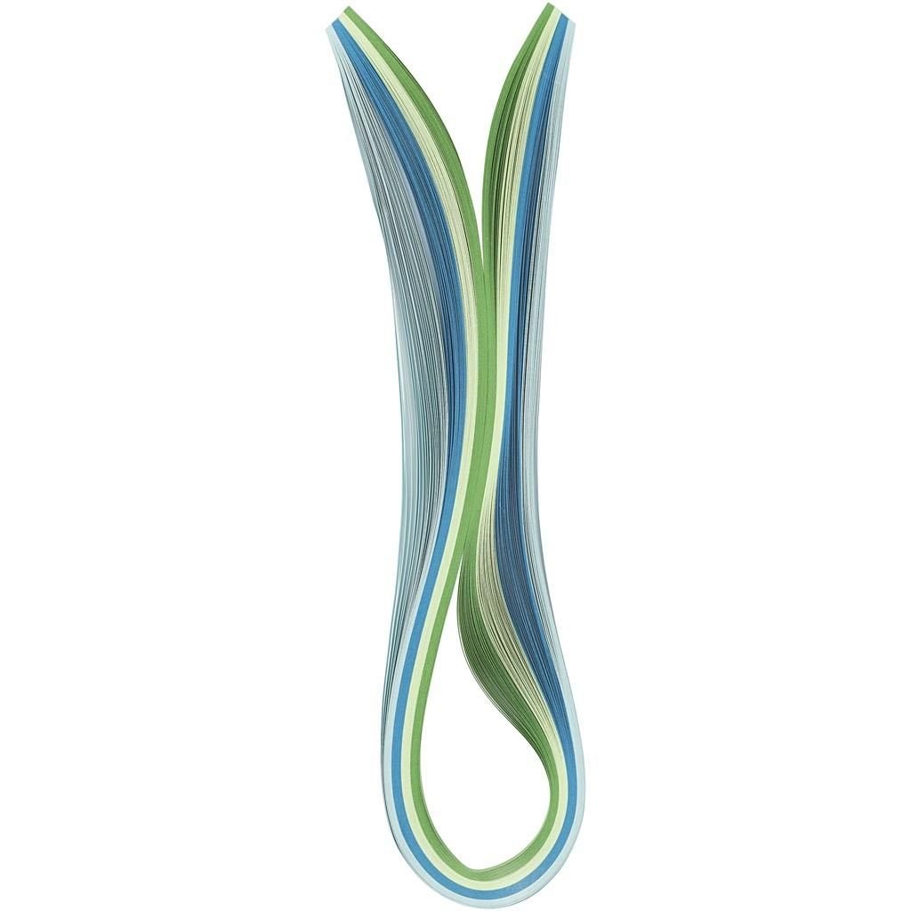 Quilling papers - Blues and Greens