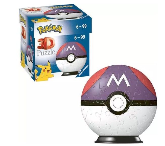 Pokémon Master Ball Pokébal – 3D Puzzel (54 stukjes)