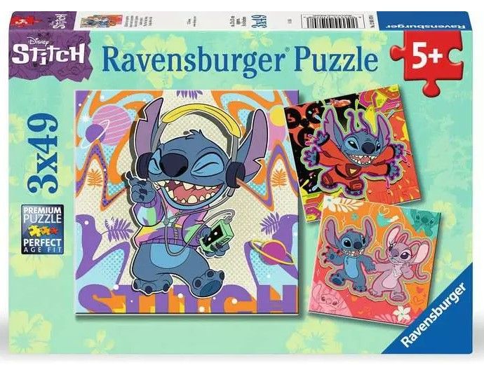Disney Stitch puzzle - 3x 49 pieces