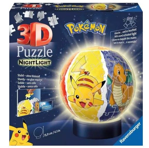 Pokémon – 3D Puzzle Ball (72 pieces) with Lighting