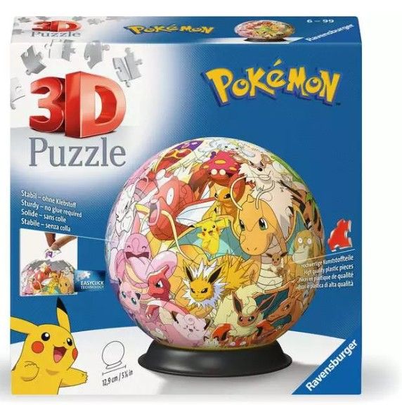 Pokémon Multicharacter – 3D Puzzel Bal (72 stukjes)