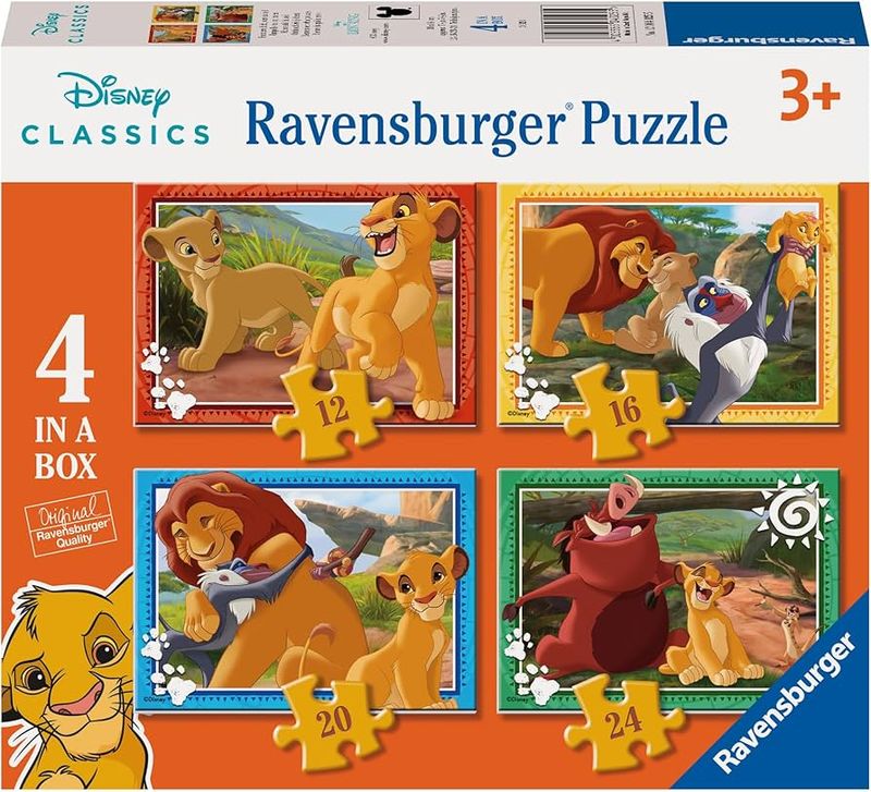 4-in-1 Puzzle: The Lion King (12+16+20+24 pieces)