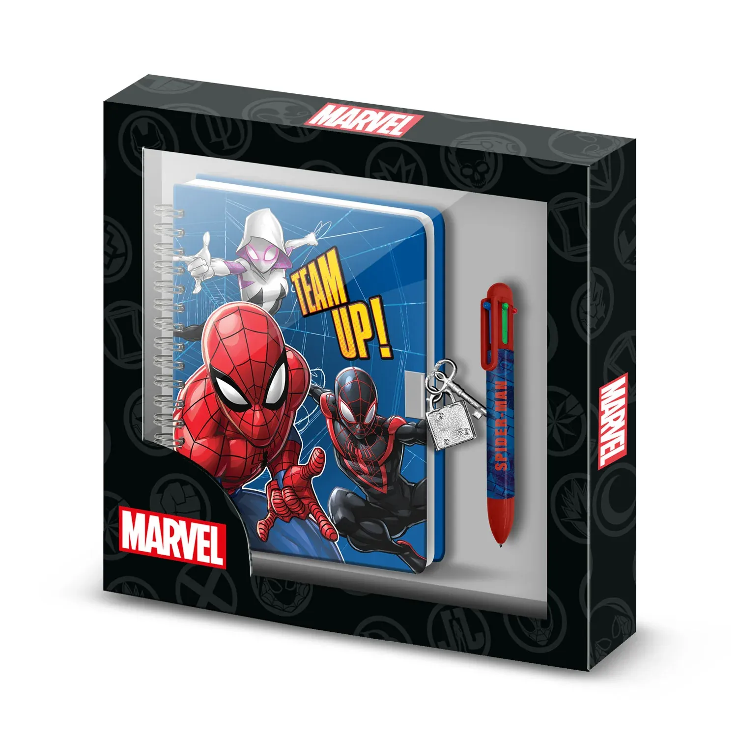 Marvel Spiderman A5 Diary + 6-Colour Pen