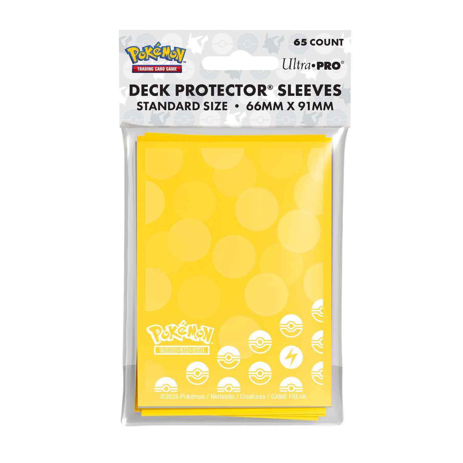 Pokémon - Lightning Energy 65pc Deck Protector Sleeves (66 x 91 mm)