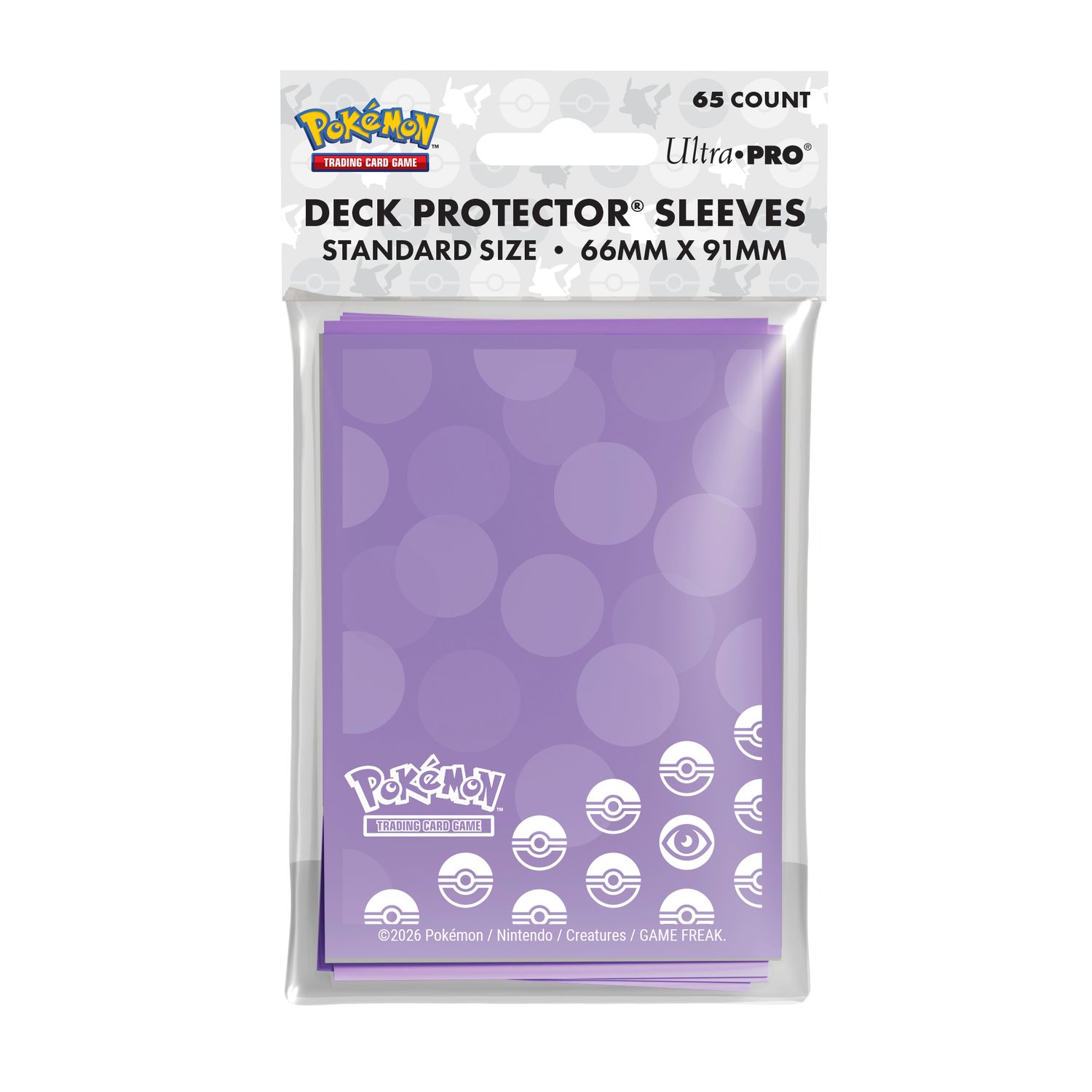 Pokémon - Deck Protector Sleeves – Psychic Energy 65 pcs (66 x 91 mm)