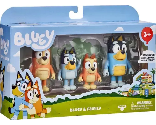 Bluey Figure Set – 4 Pieces