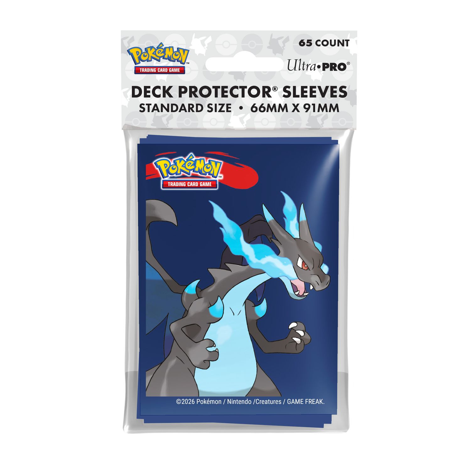 Pokémon - Mega Charizard X 65ct Deck Protector Sleeves (66 x 91 mm)