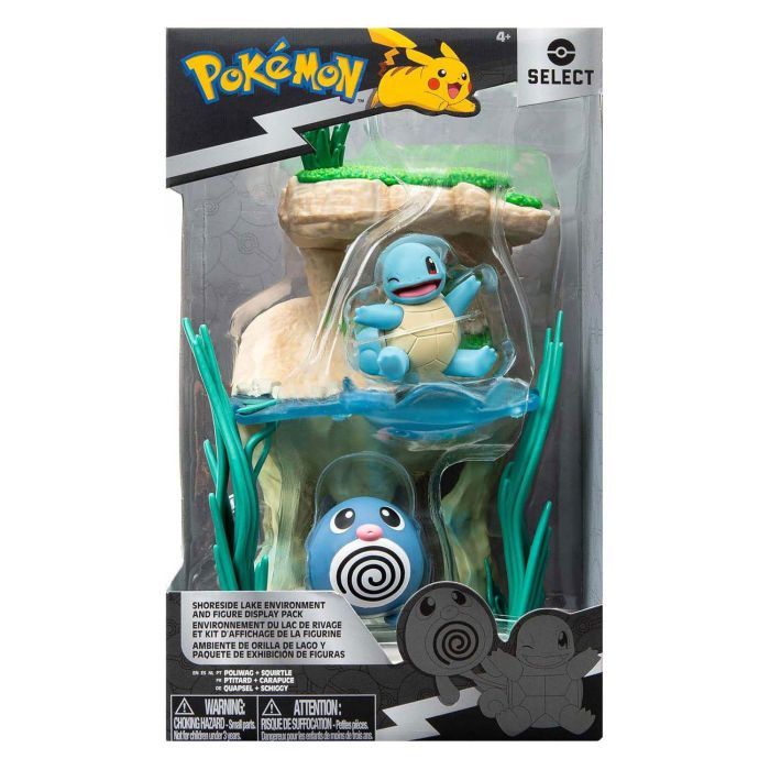 Pokémon shoreside lake environment and figure display pack