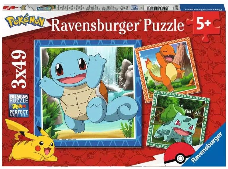 Pokémon puzzle - 3x 49 pieces