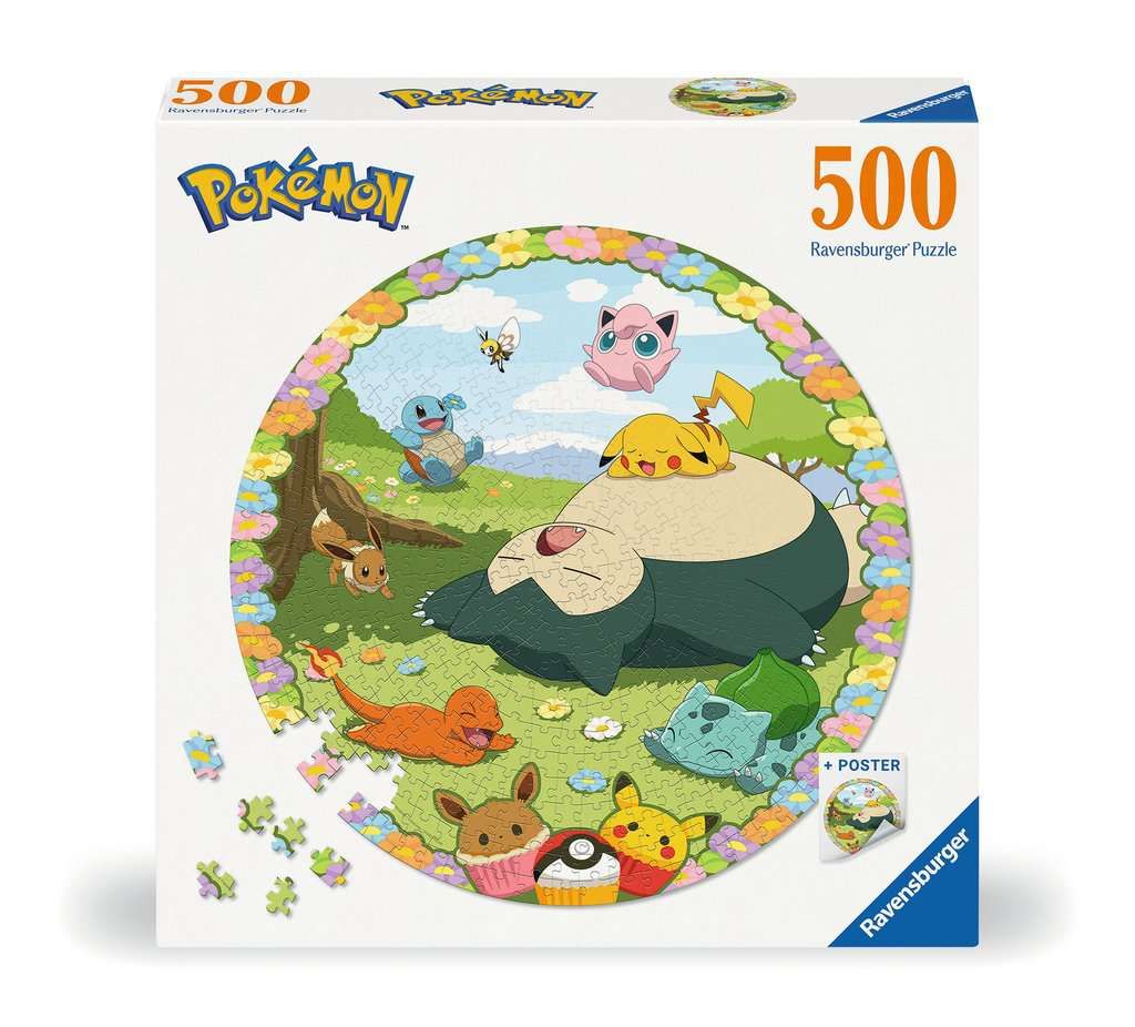 Round Pokémon Puzzle – 500 Pieces