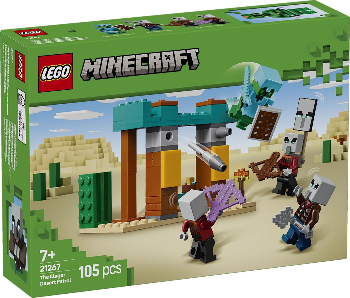 LEGO® Minecraft® The Illagers in the Desert – Desert adventure action