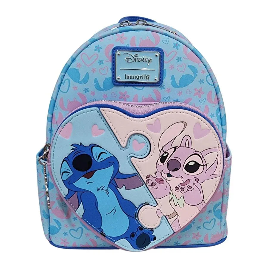 DISNEY - Stitch &amp; Angel - Mini Backpack LoungeFly "Exclusive Edition"