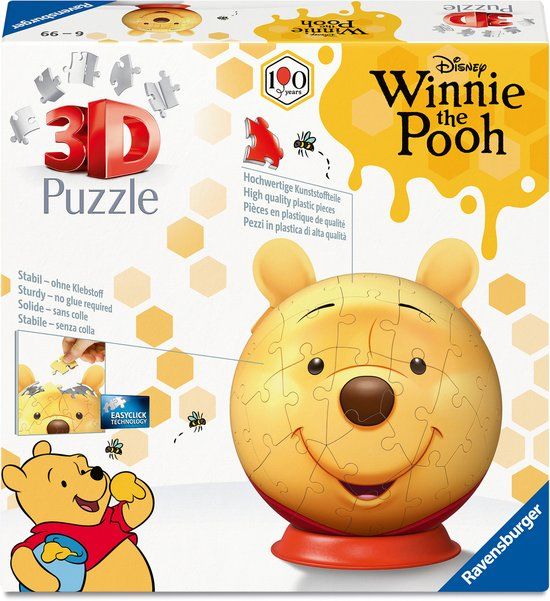 Winnie de Poeh – Puzzelbal met Oren (3D Puzzle-Ball)