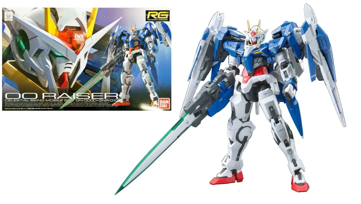 GUNDAM – Real Grade 1/144 GN-0000+GNR-010 00 Raiser – Model Kit