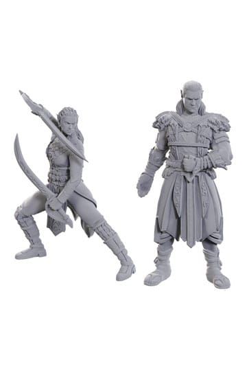 D&amp;D Nolzur’s Marvelous Miniatures – Jaheira &amp; Halsin (Unpainted Miniatures)