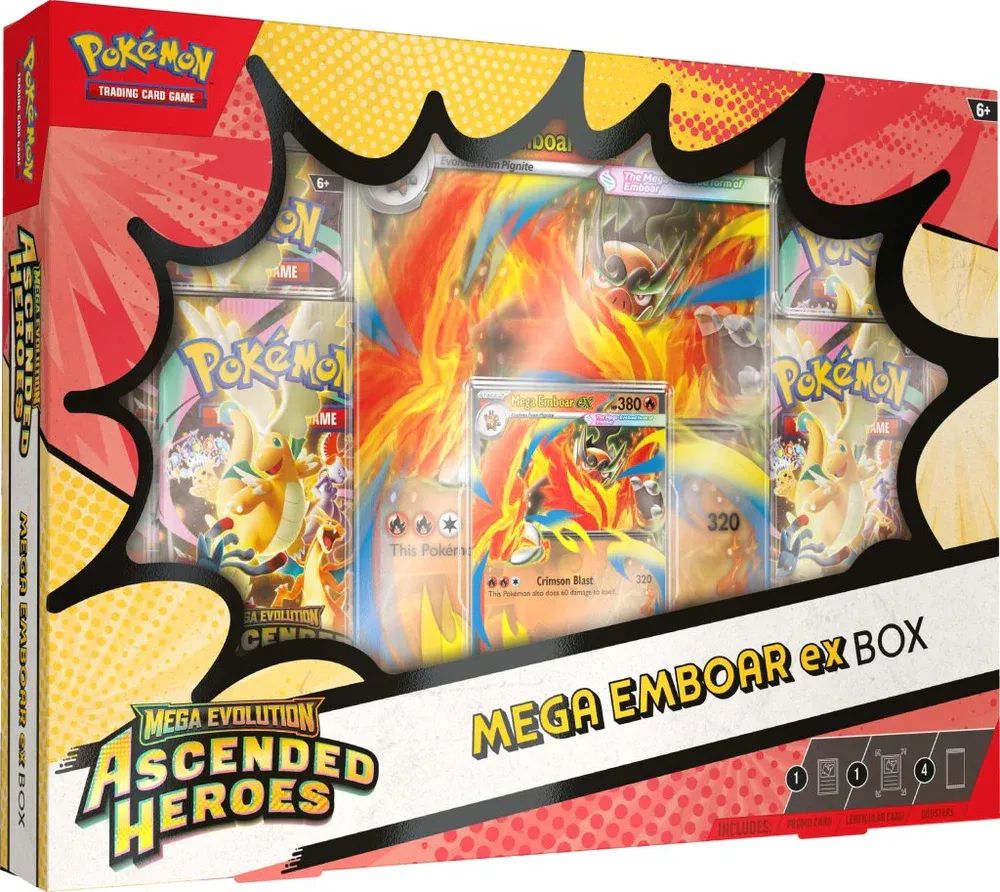 Pokémon TCG – Ascended Heroes EX Box: Mega Emboar ex