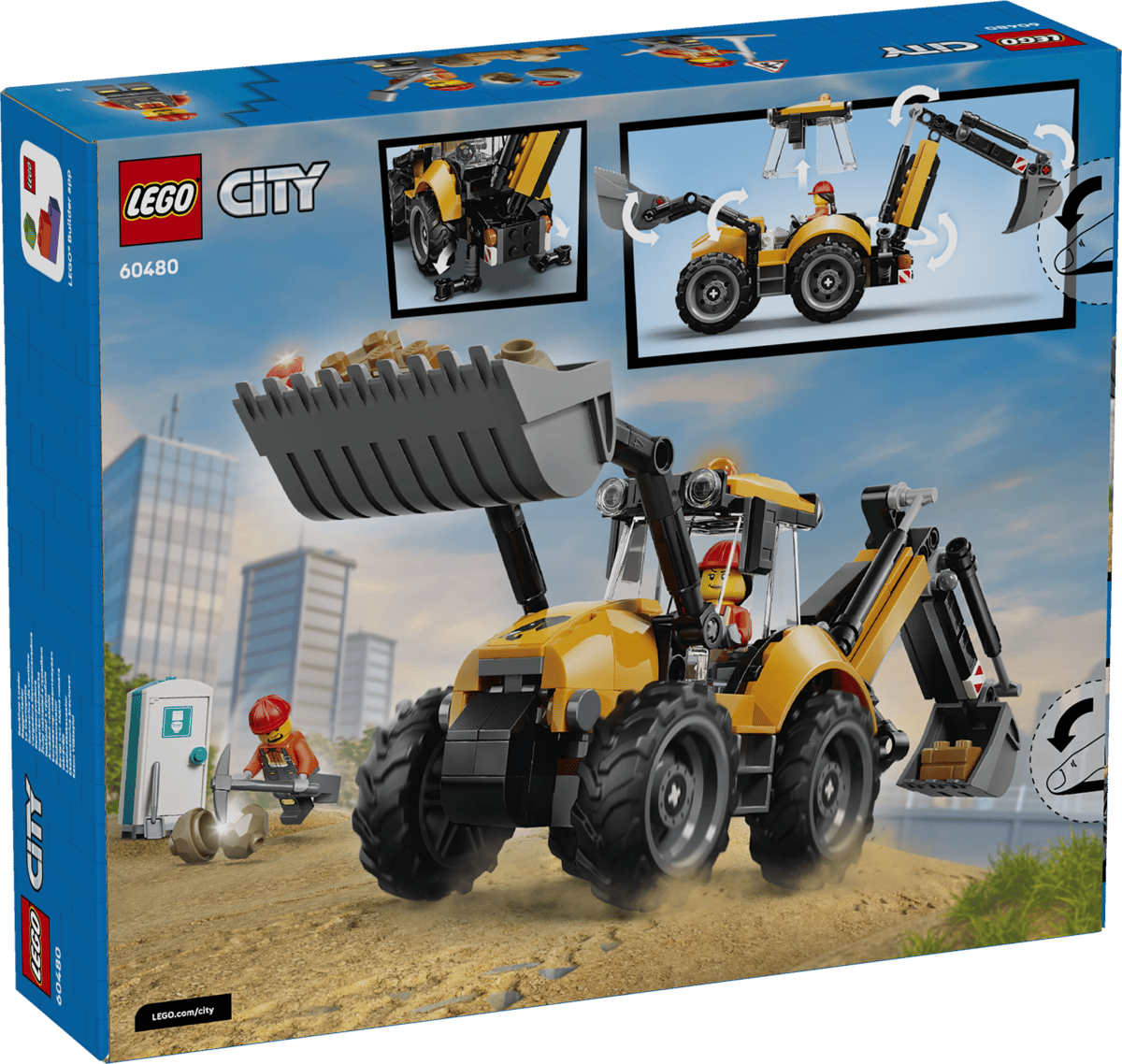 LEGO City Yellow Backhoe Loader (60480)