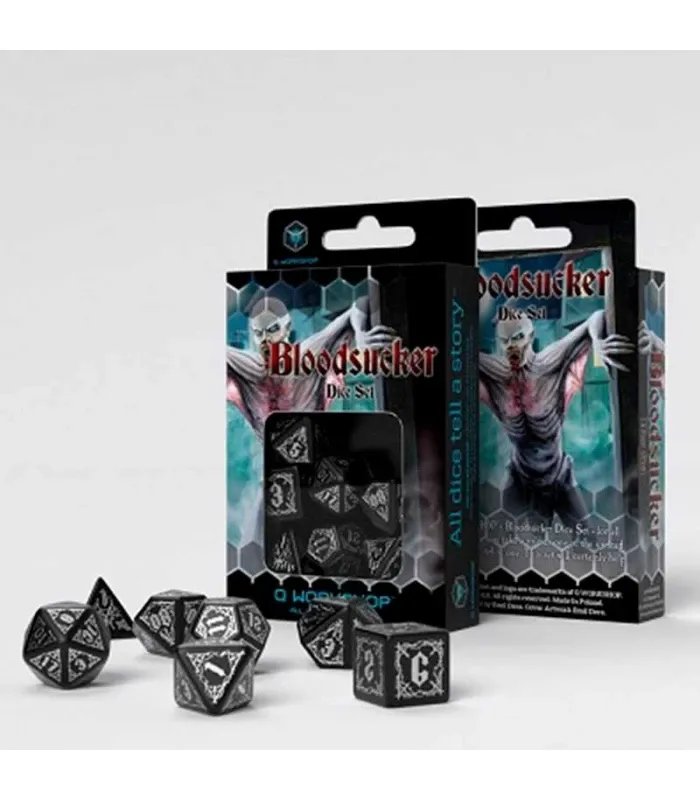 Bloodsucker Black &amp; silver Dice Set