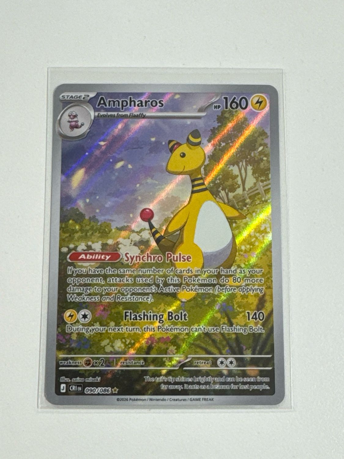 Pokemon TCG : Ampharos (CRI 90) NM