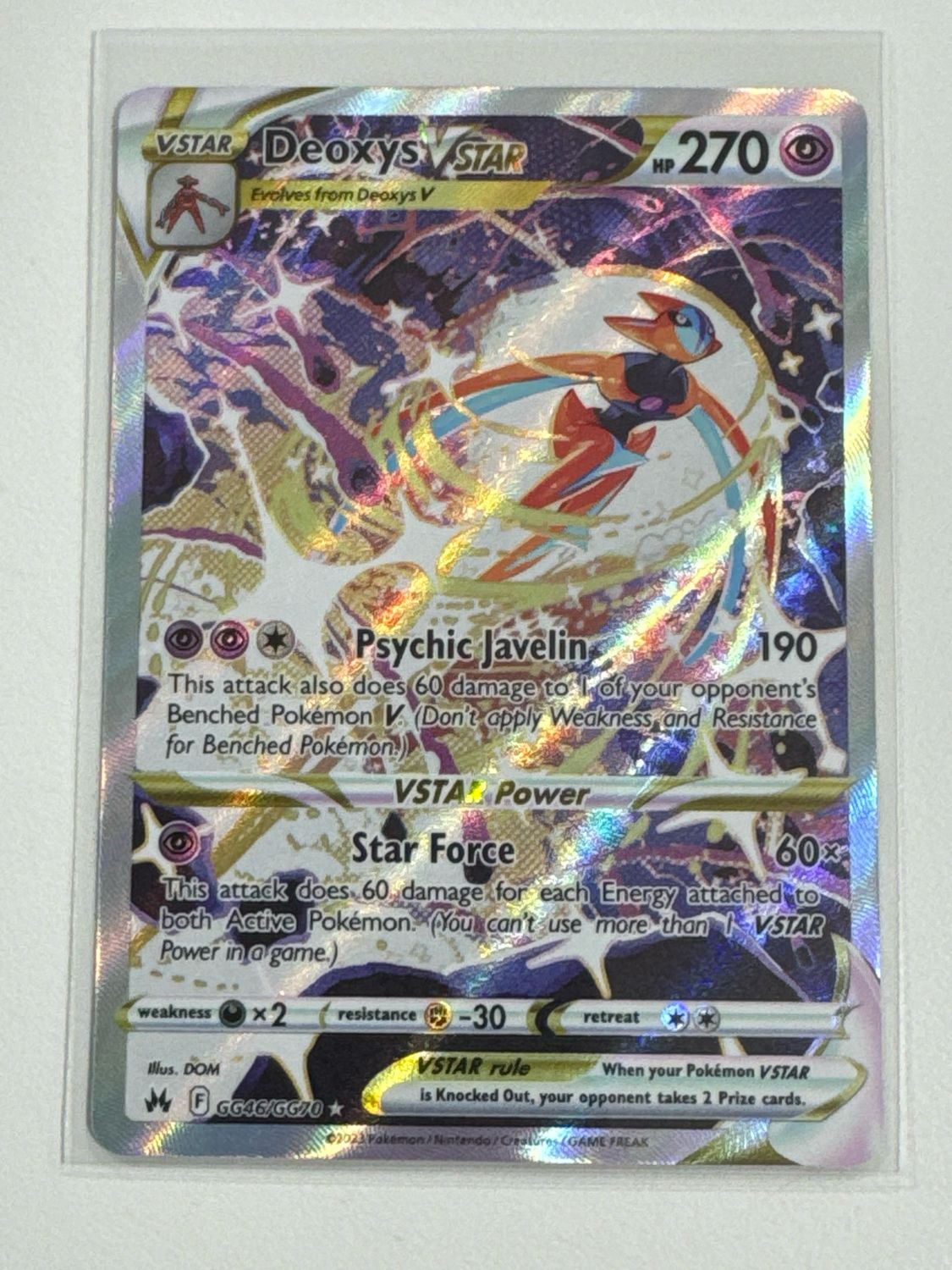 Pokemon TCG : Deoxys VSTAR (CRZ GG46) NM