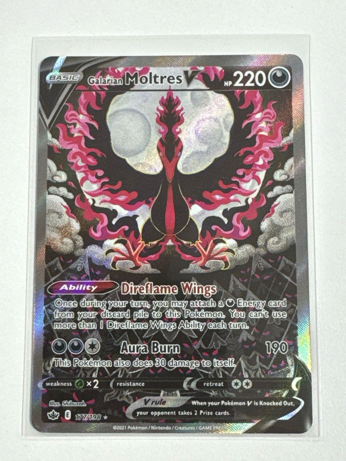 Pokemon TCG : Galarian Moltres V (CRE 177) NM